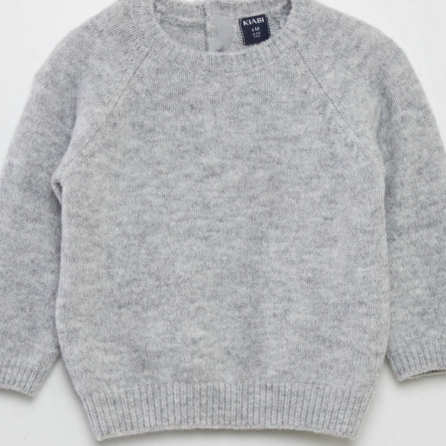 Plain warm knit sweater GREY