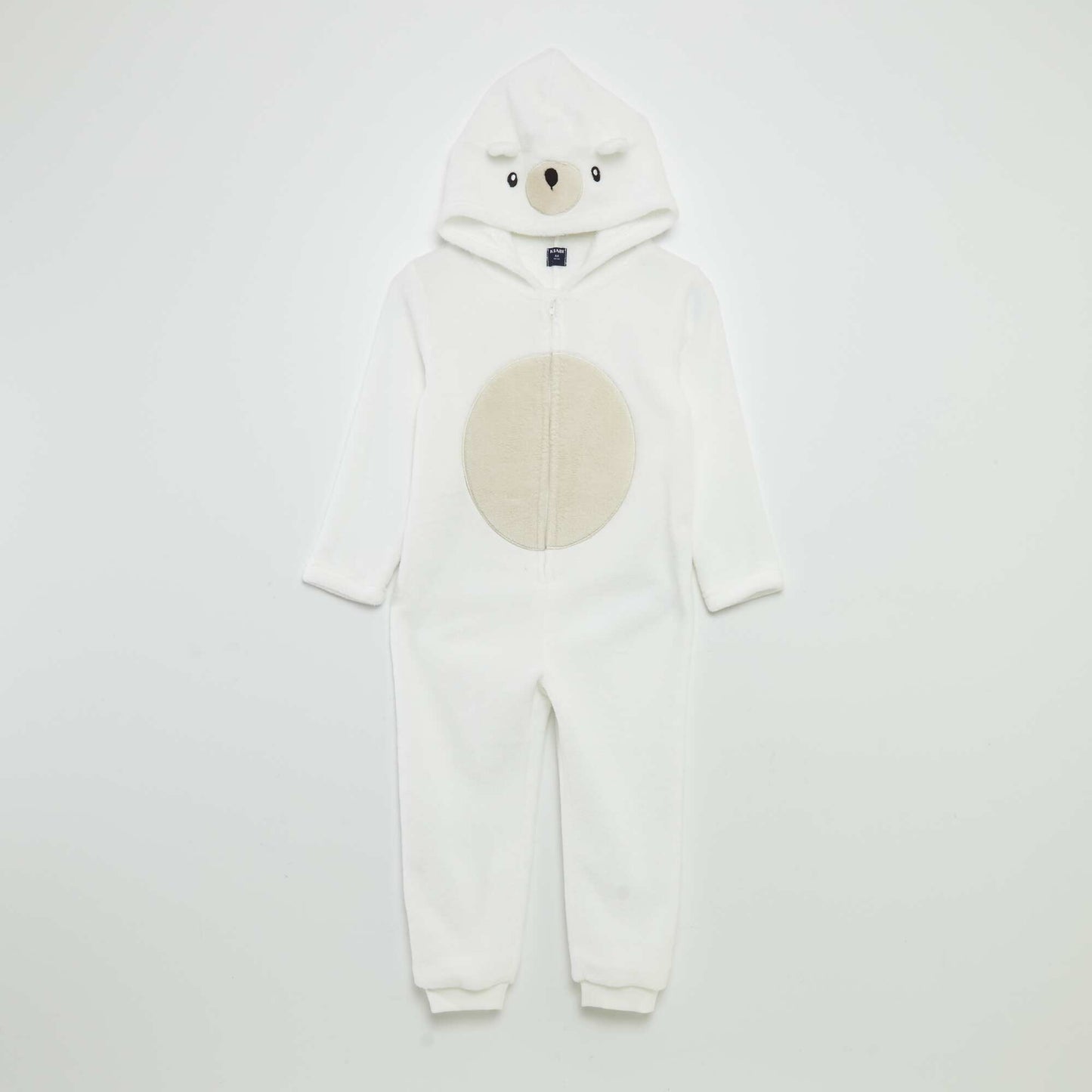 Bear fleece sleep onesie WHITE