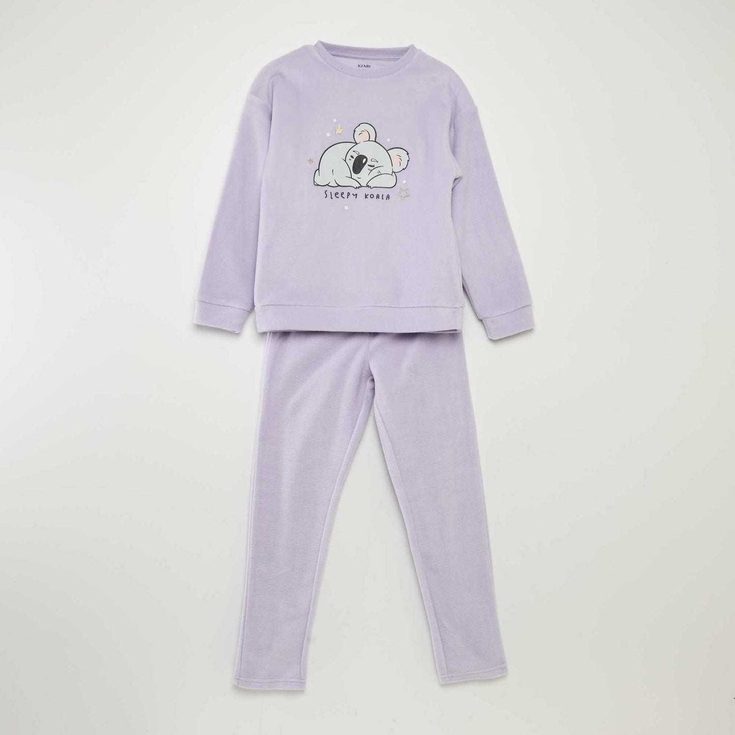 Long fleece pyjamas - 2-piece set BLUE