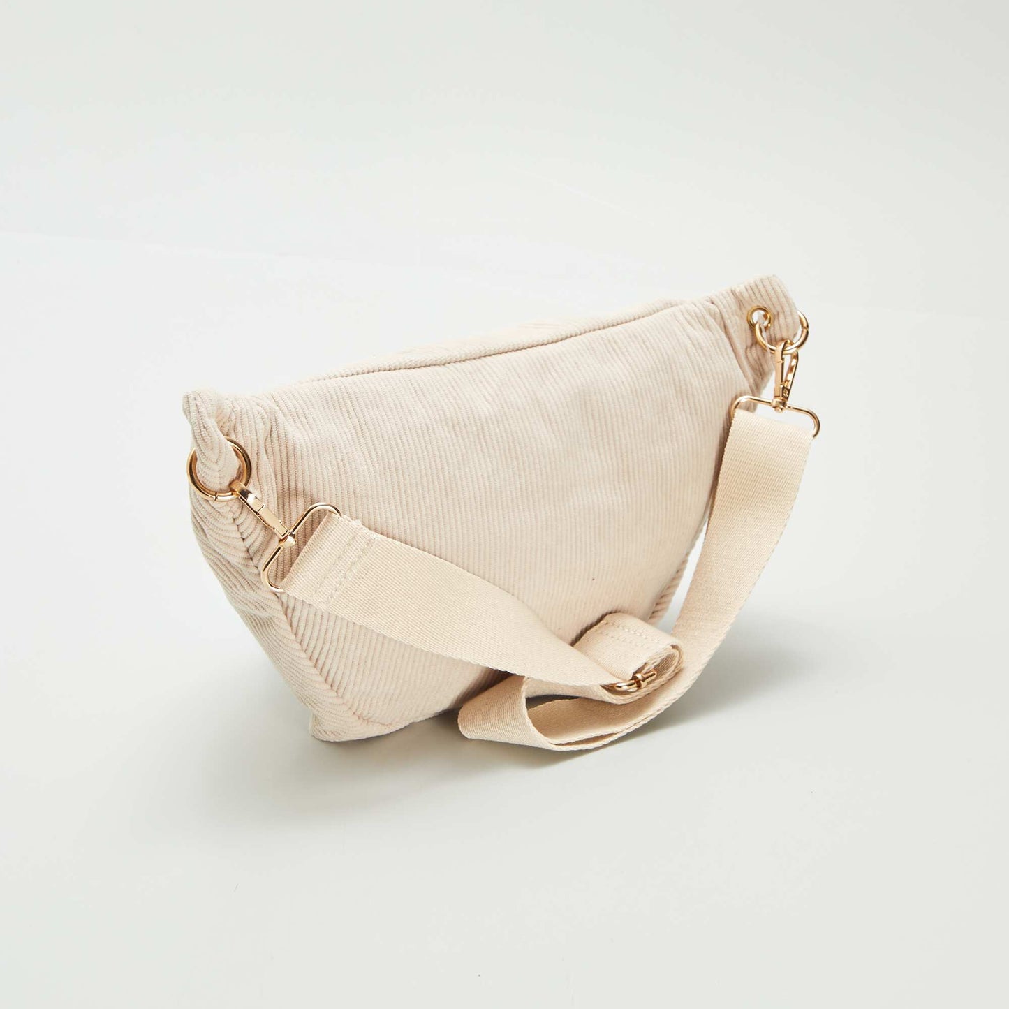 Corduroy waist bag WHITE