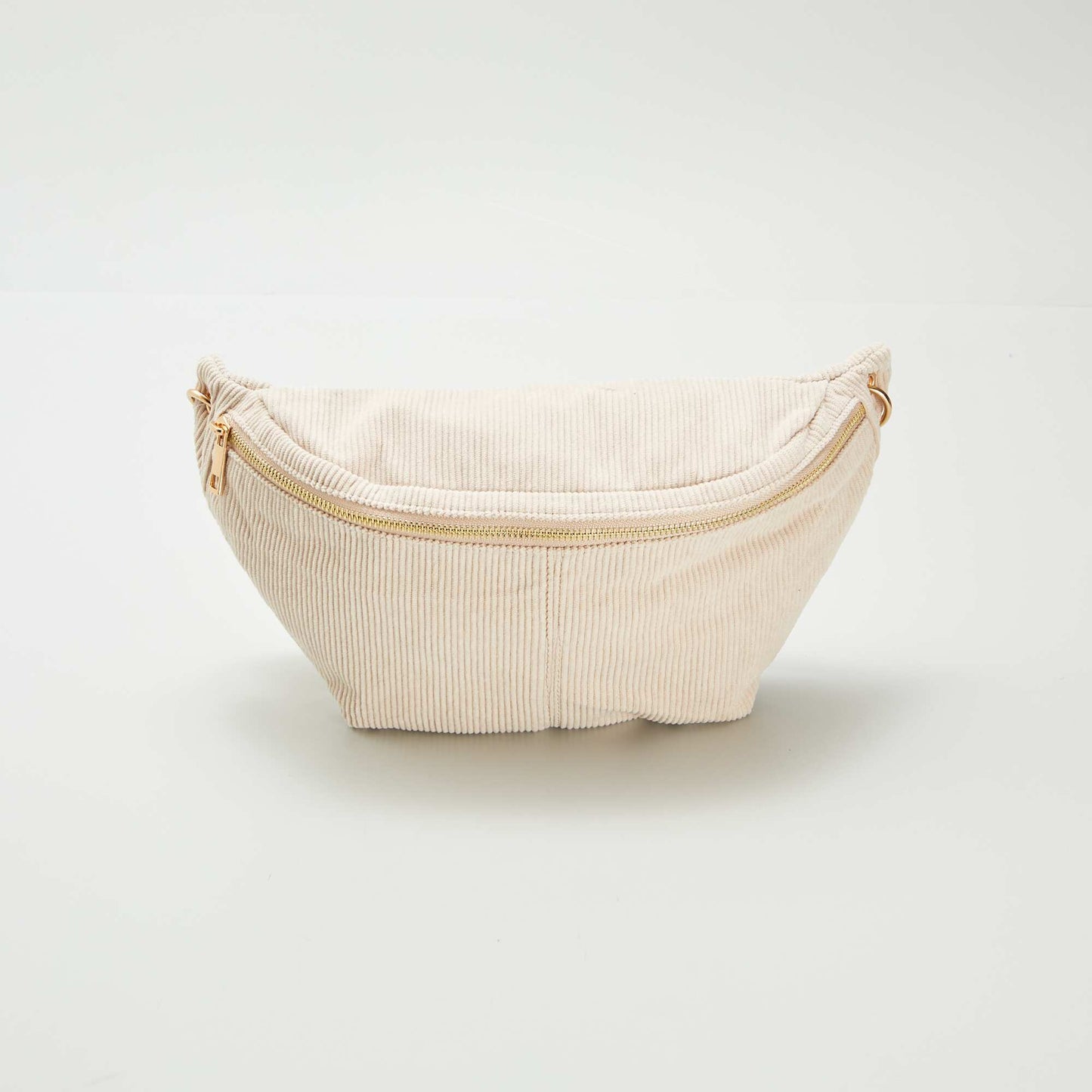 Corduroy waist bag WHITE