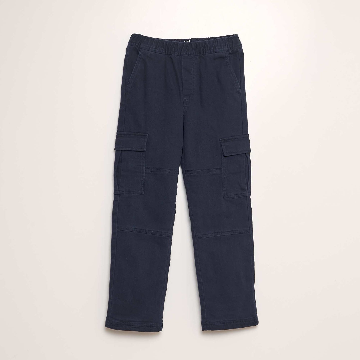 Lined multi-pocket trousers blue