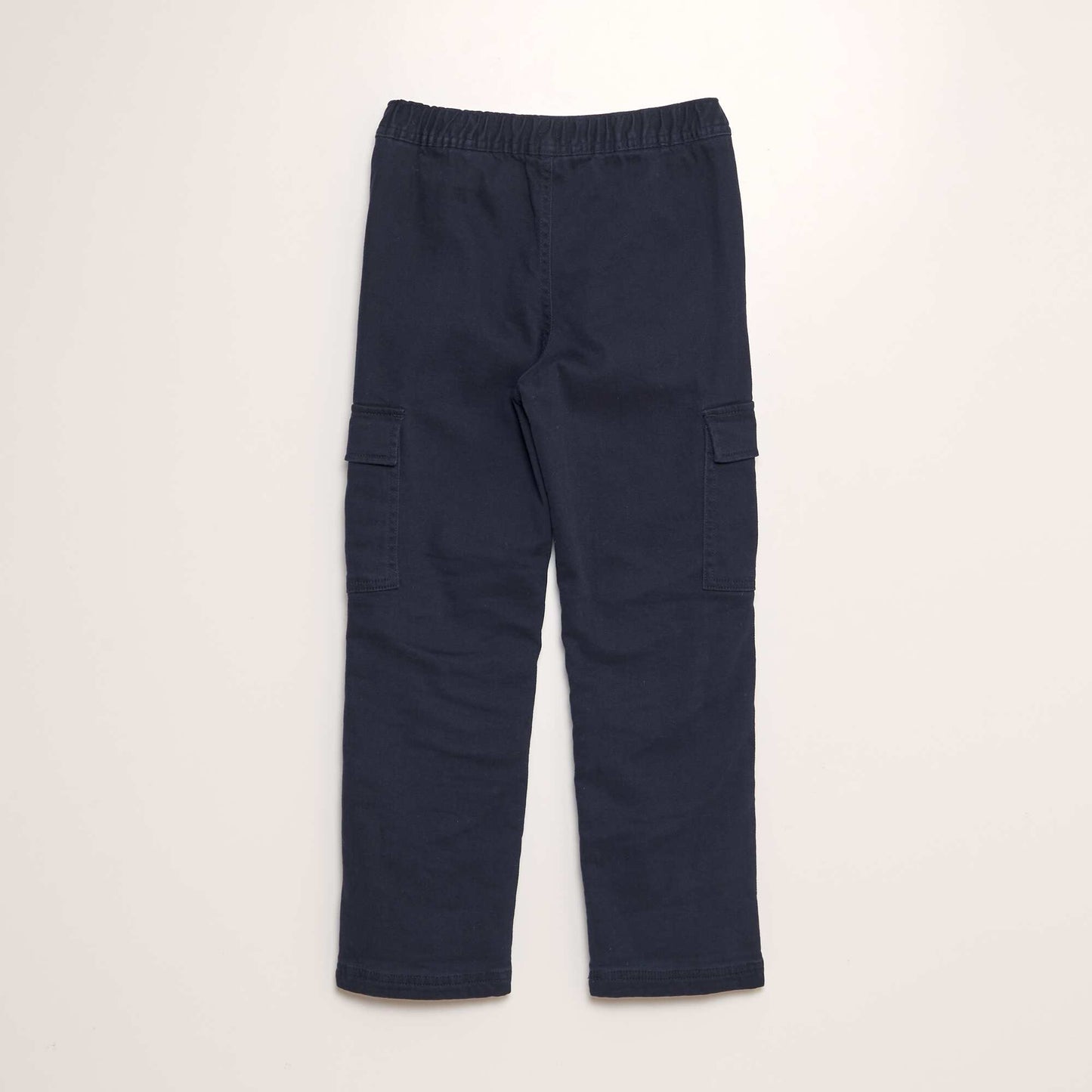 Lined multi-pocket trousers blue