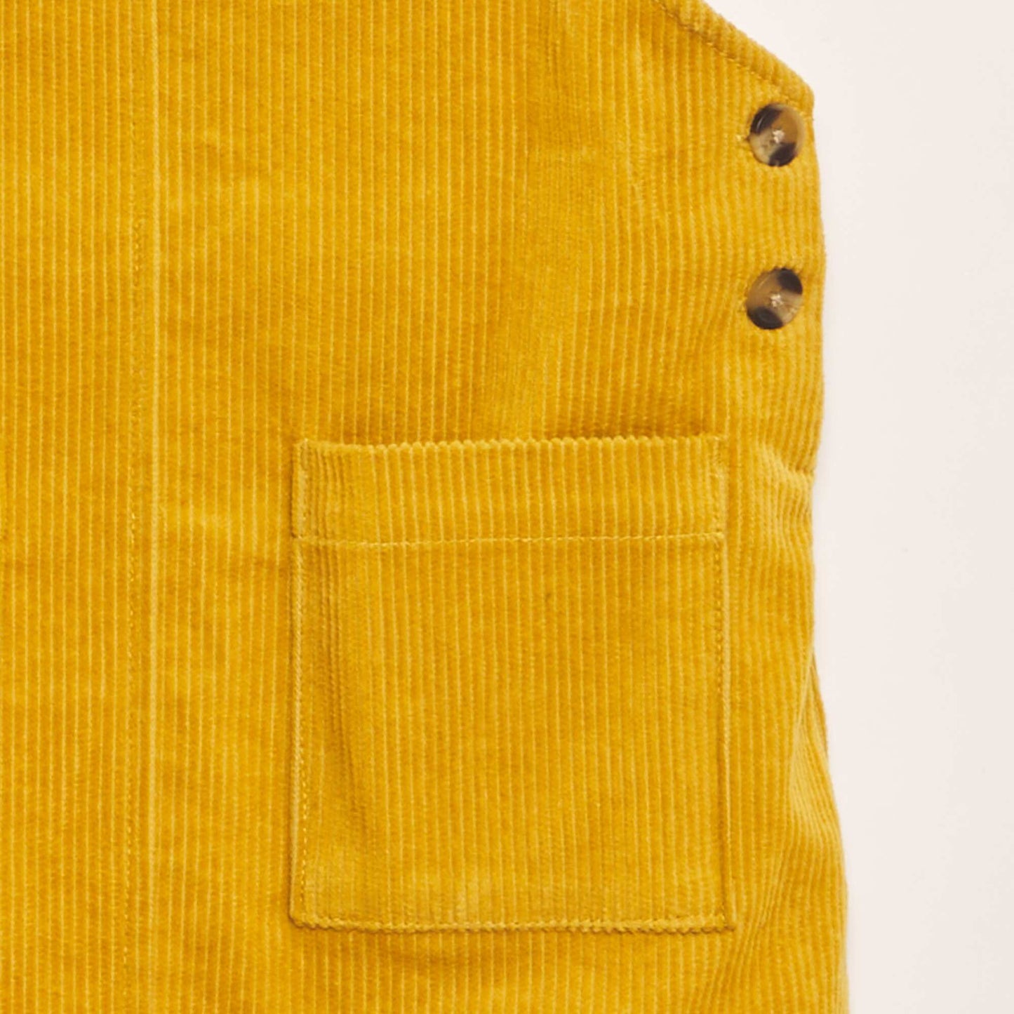 Corduroy dungaree dress YELLOW