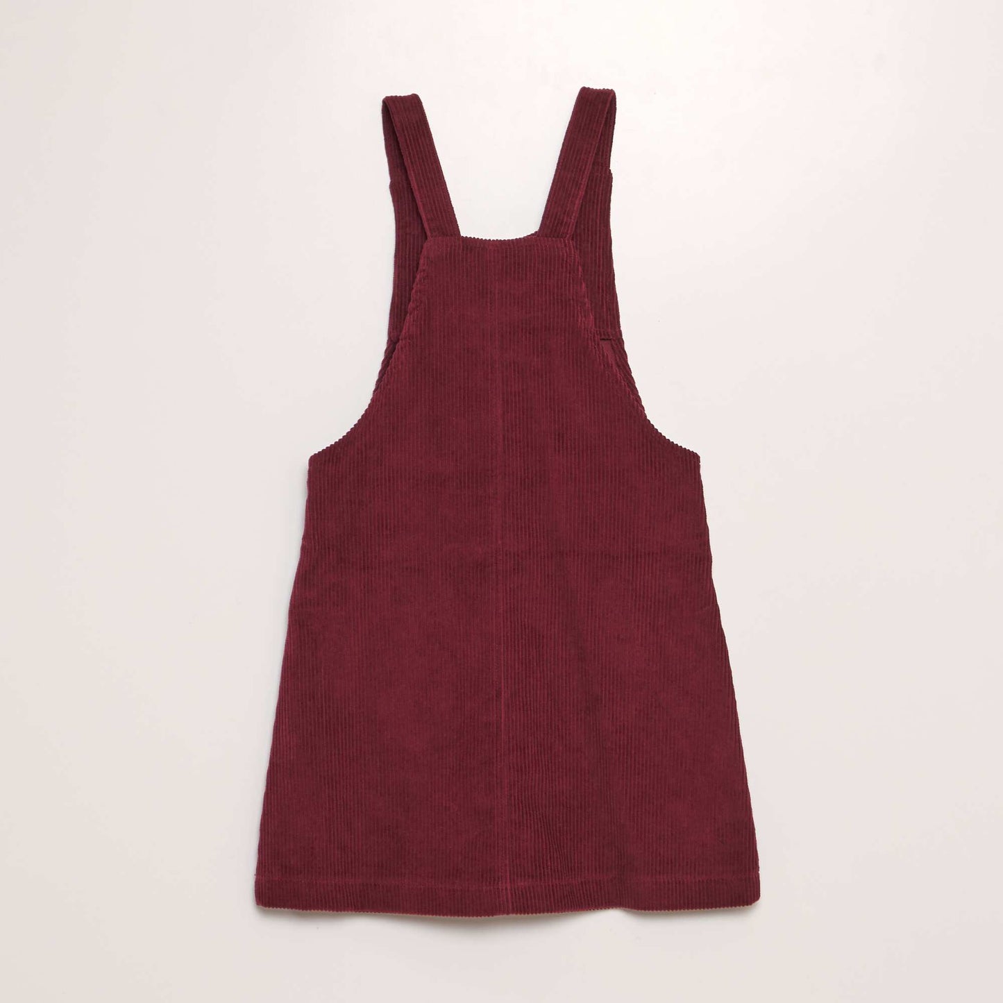 Corduroy dungaree dress RED