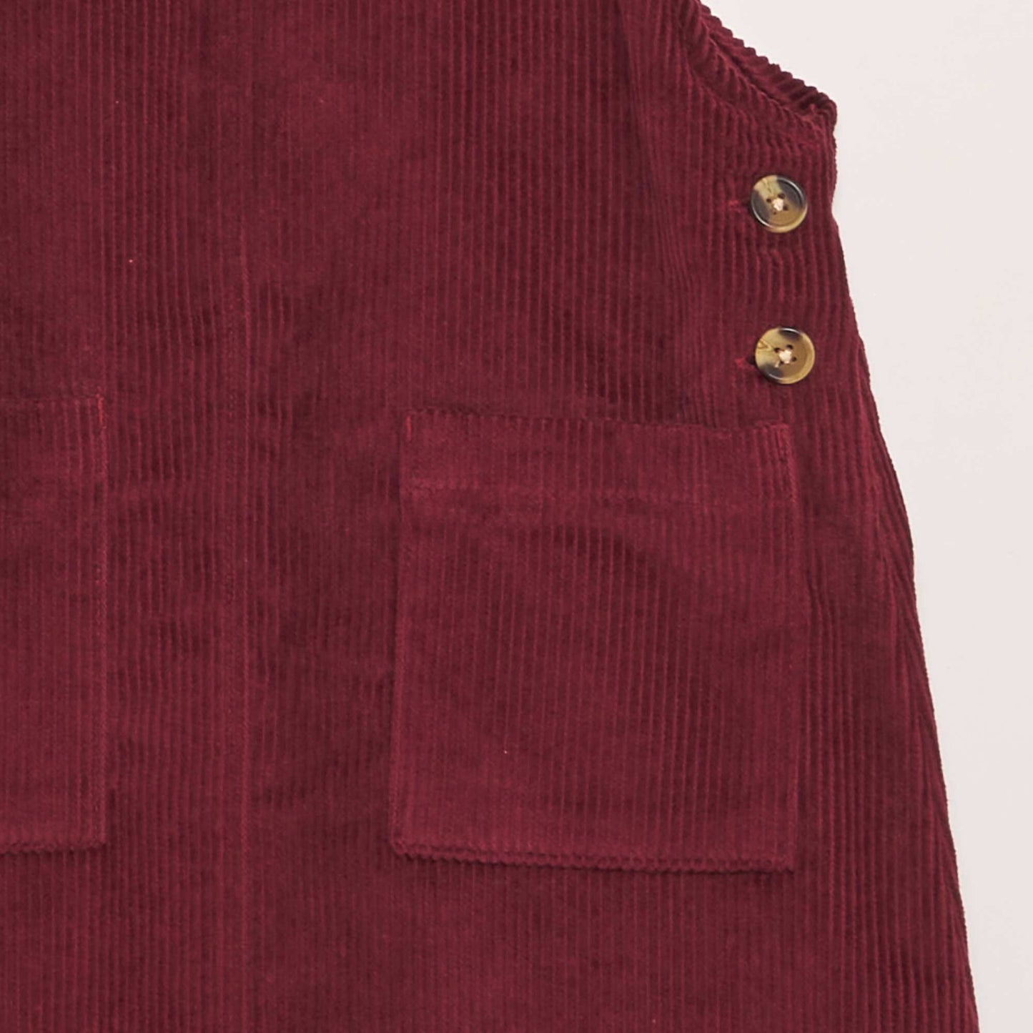 Corduroy dungaree dress RED