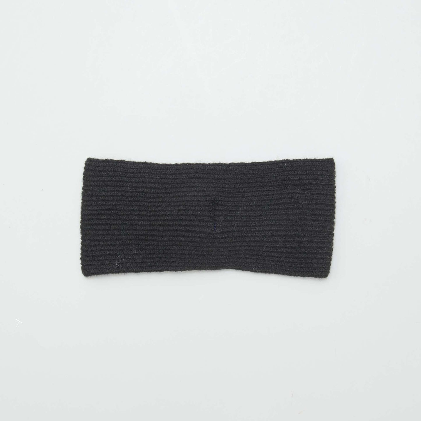 Cable-knit headband BLACK