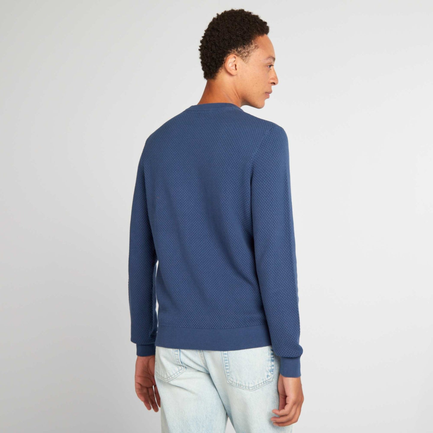 Fancy knit sweater BLUE