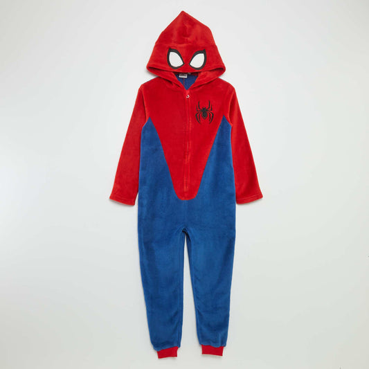 'Spiderman' fleece sleep onesie RED