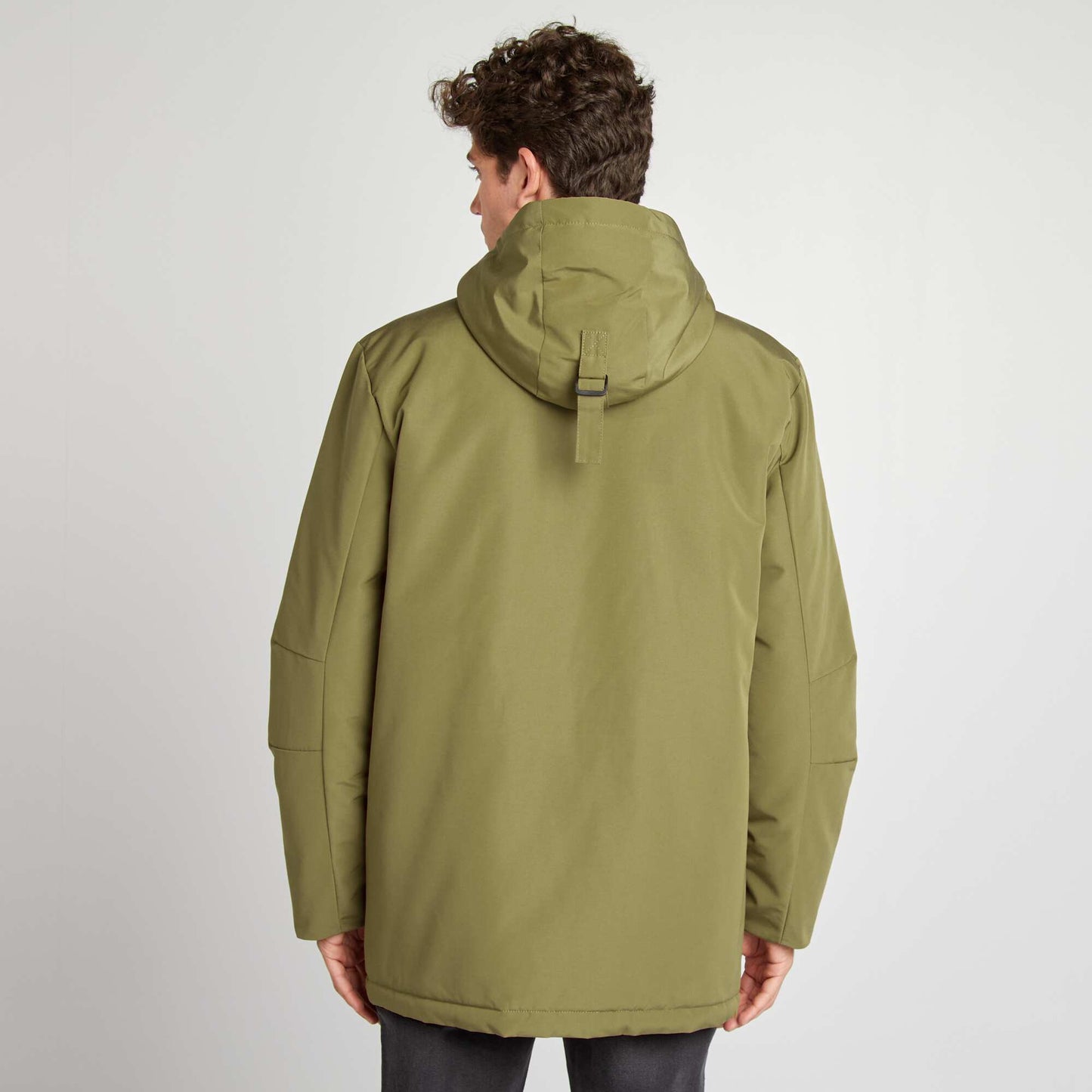 Thick hooded parka BEIGE