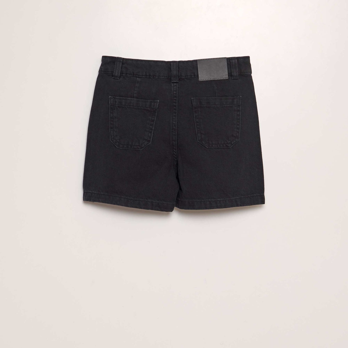 Denim mini skort Black