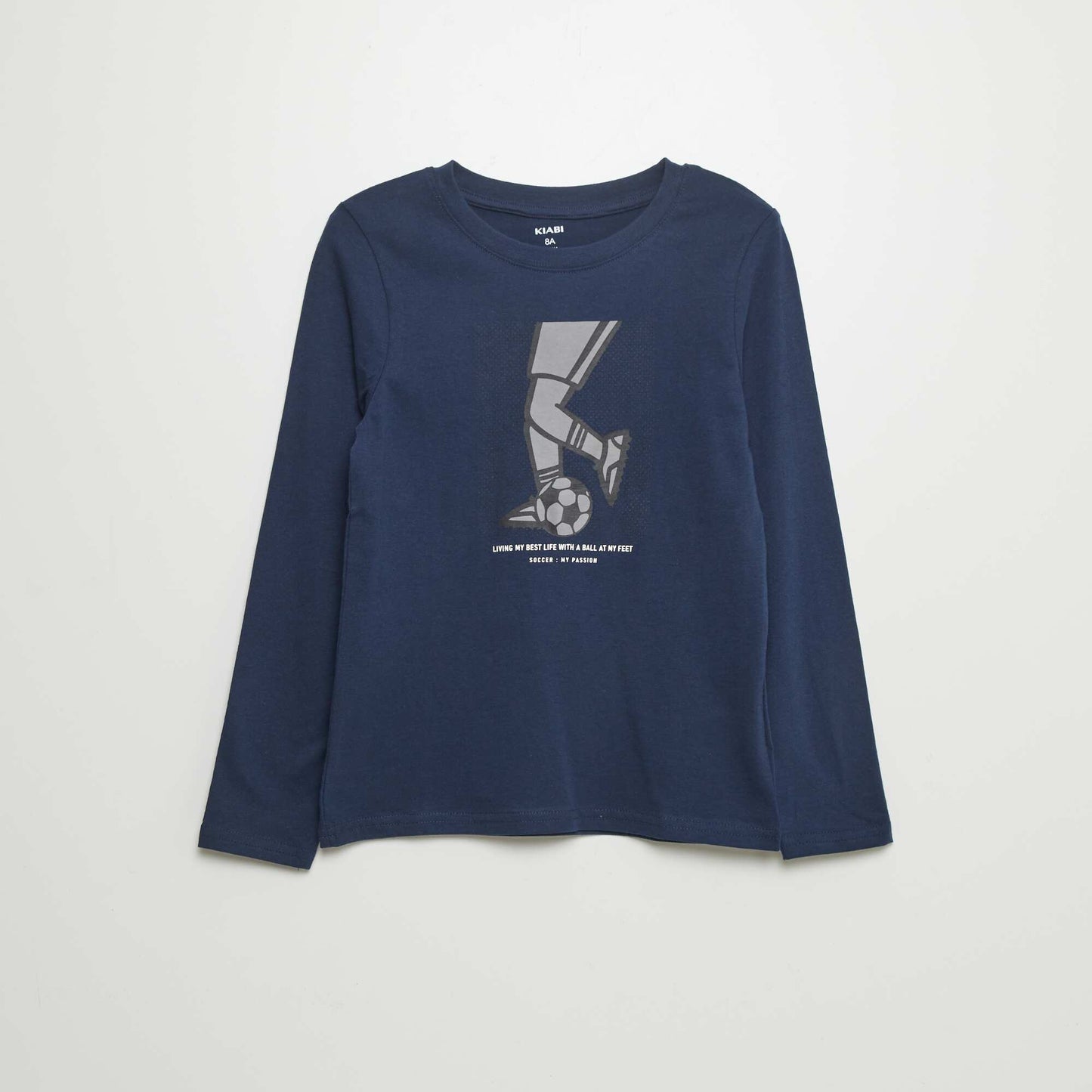 Long-sleeved printed T-shirt BLUE