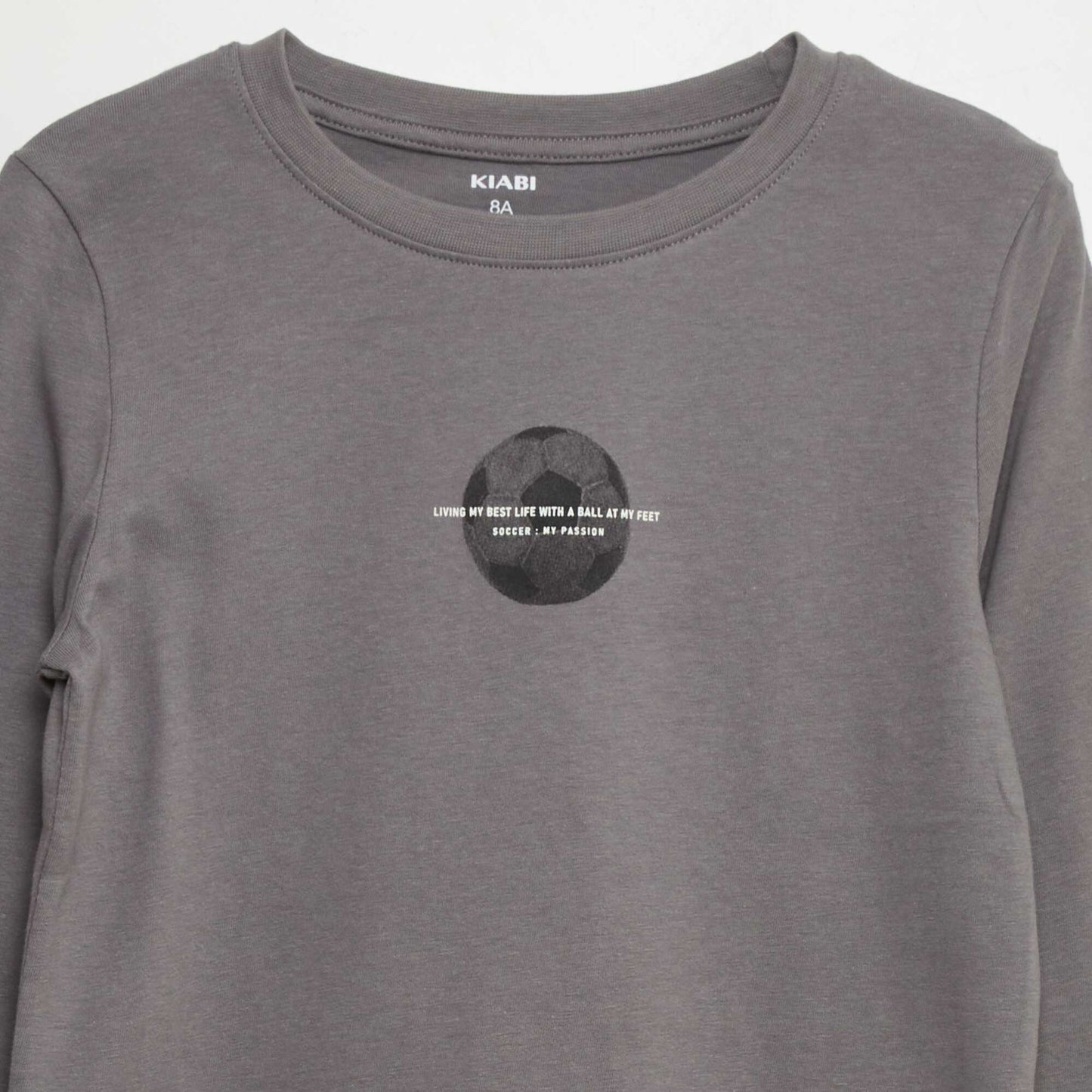 Long-sleeved printed T-shirt GREY