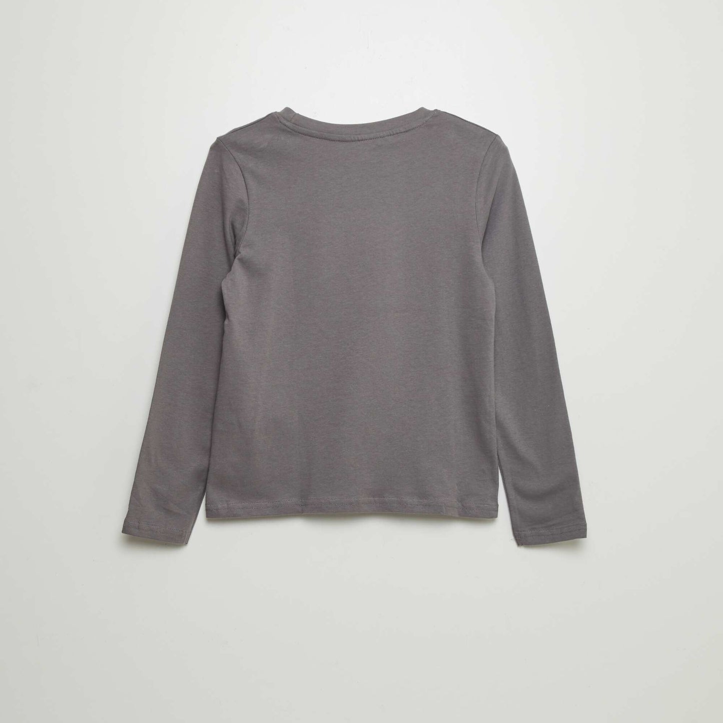 Long-sleeved printed T-shirt GREY