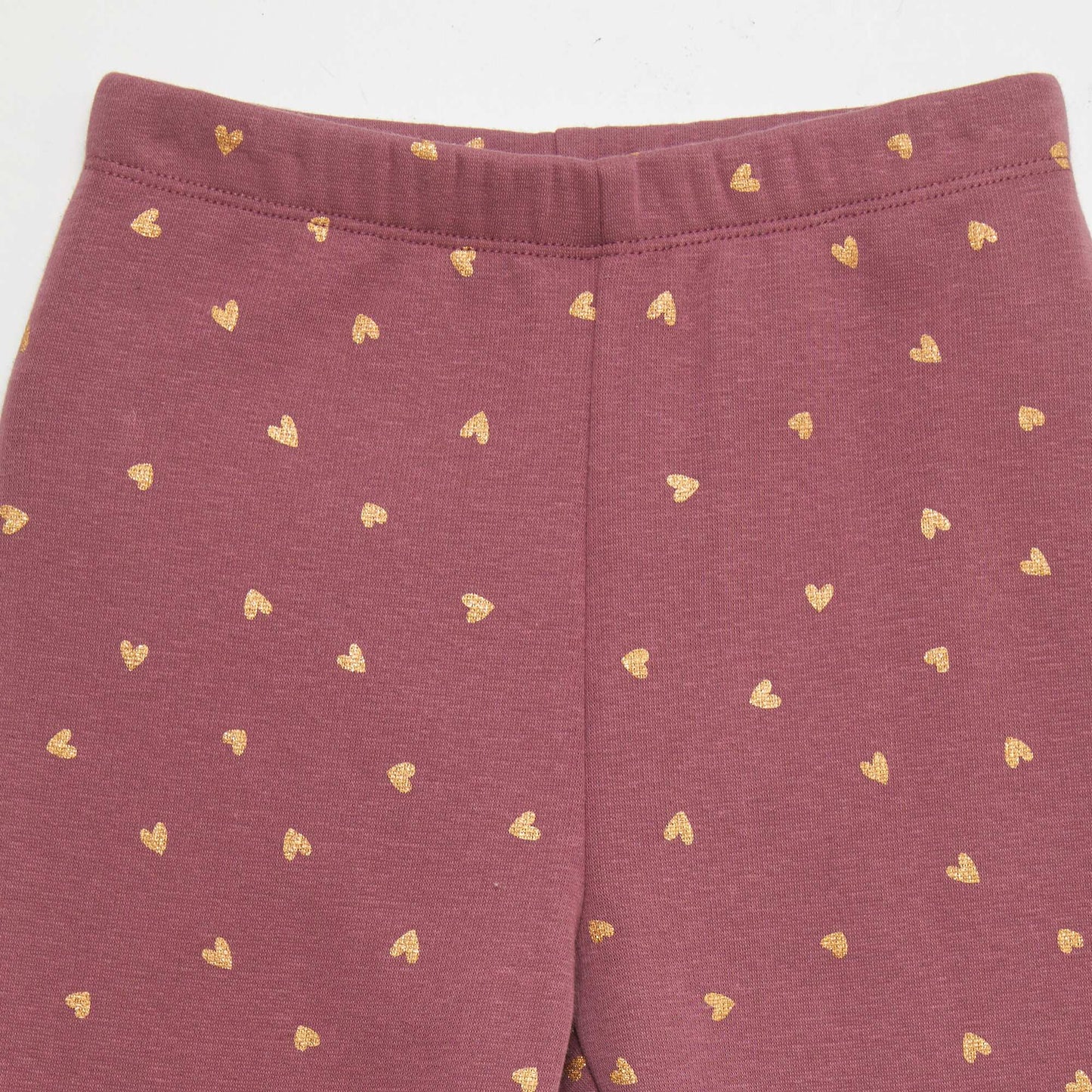 Patterned sweatshirt fabric leggings PINK