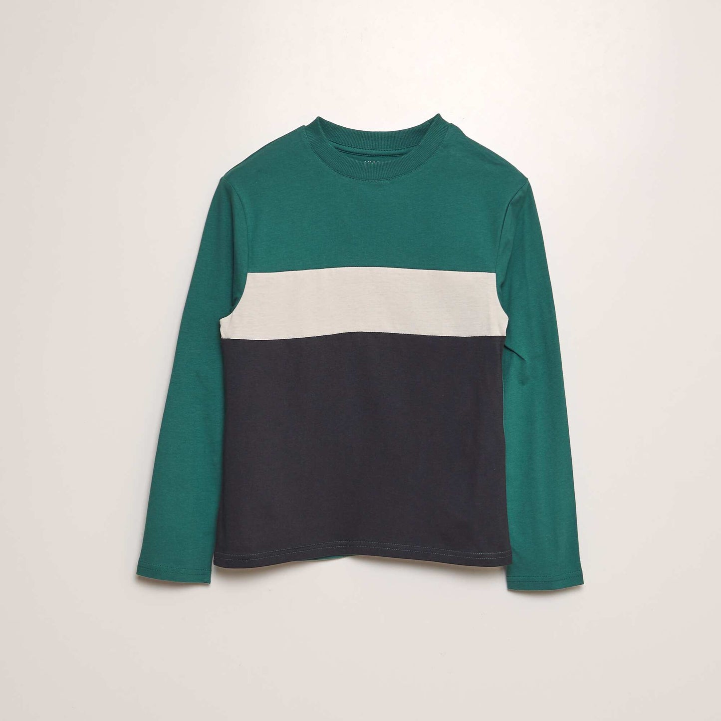 Colour block jersey T-shirt GREEN