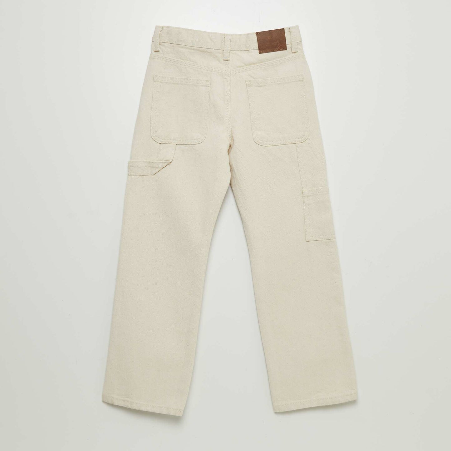 Undyed twill trousers BEIGE