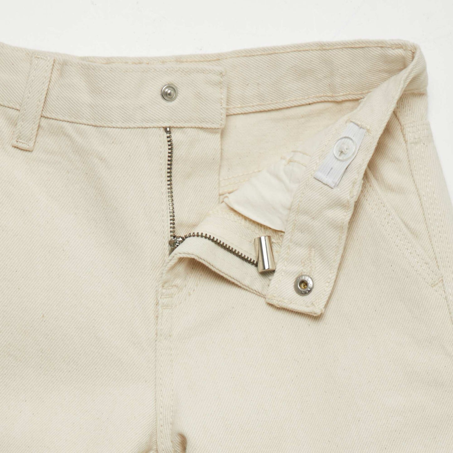 Undyed twill trousers BEIGE