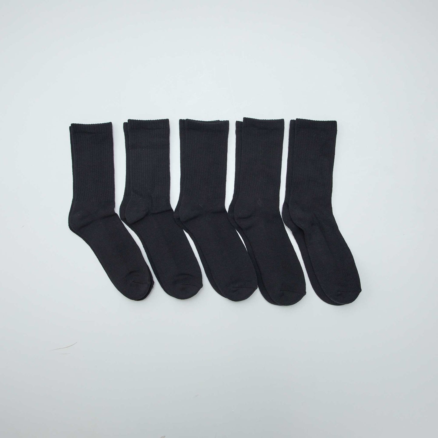 Long knit socks - Pack of 5 pairs BLACK