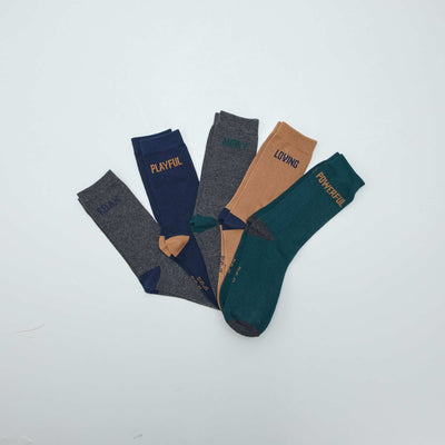 Long knit socks - Pack of 5 pairs GREY