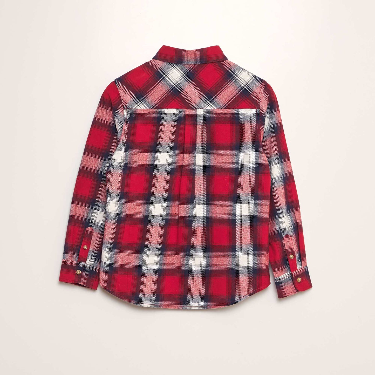 Straight flannel shirt RED