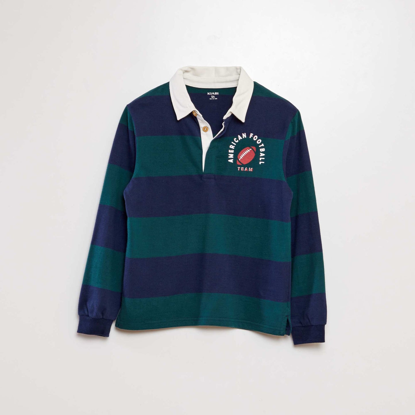 Long-sleeved jersey polo shirt GREEN