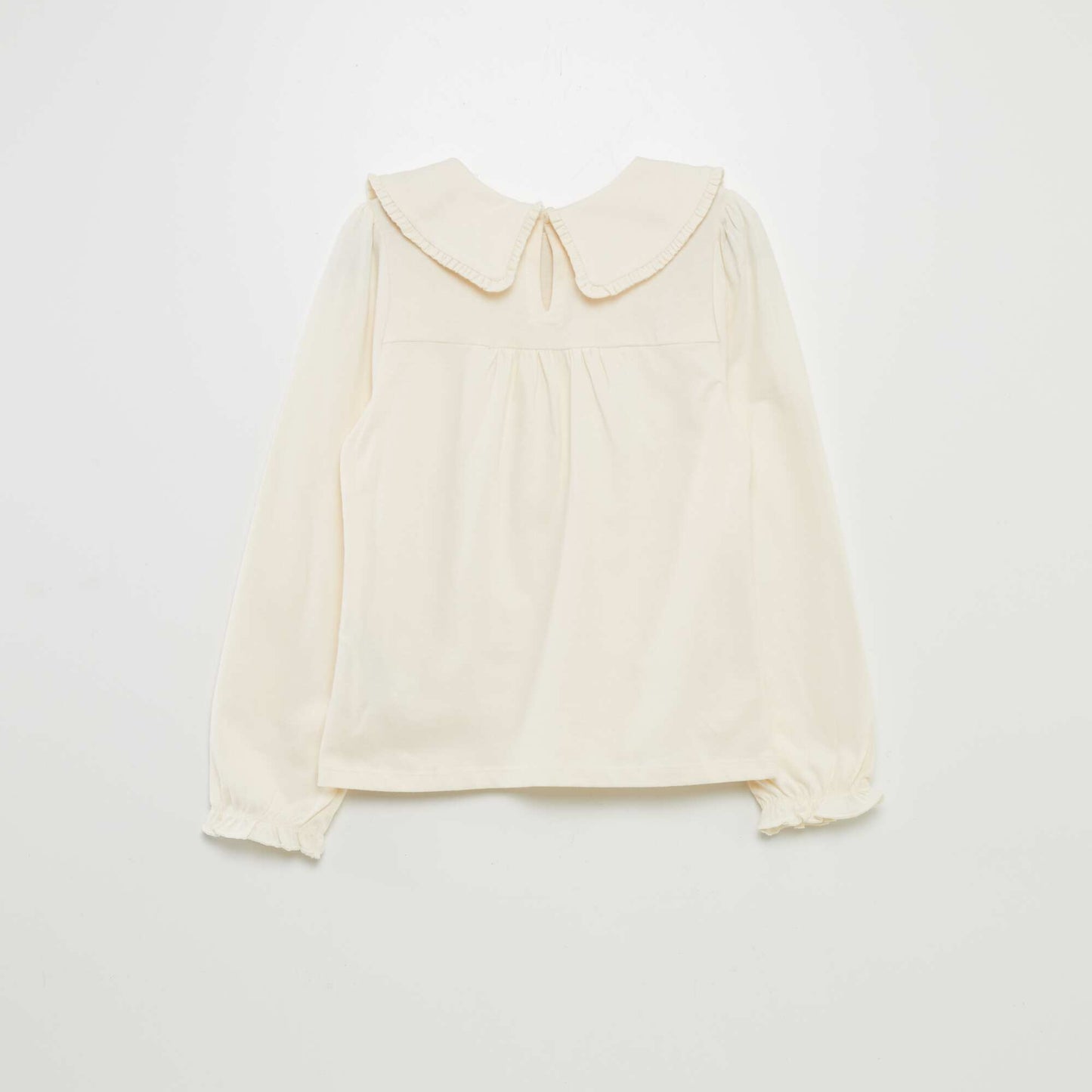 T-shirt with Peter Pan collar WHITE