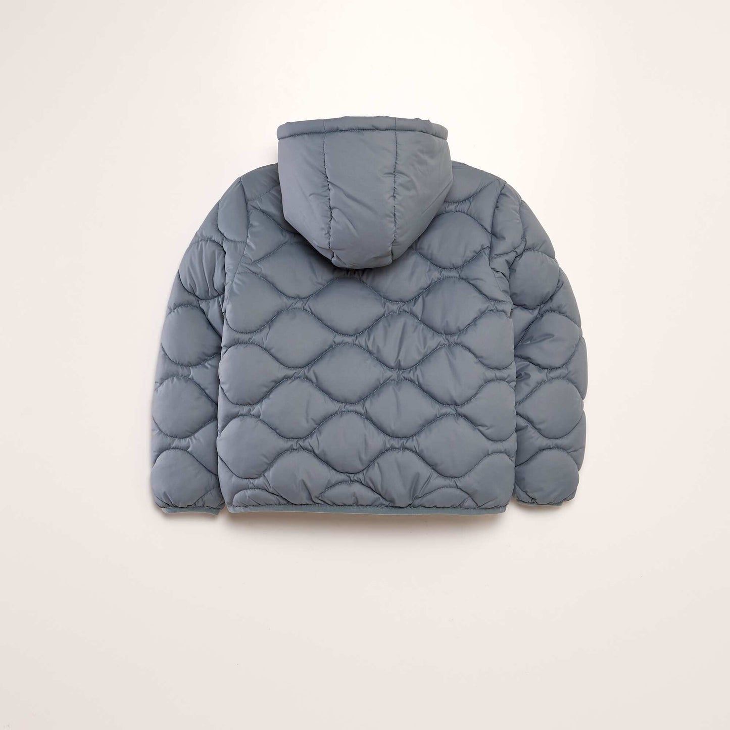 Quilted padded jacket with hood BLUE