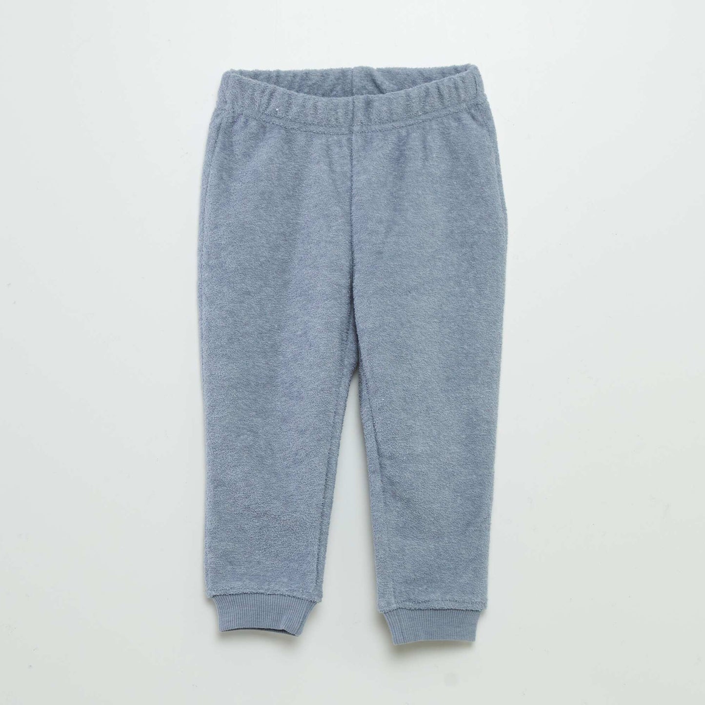 Two-piece terry knit long pyjamas GREY