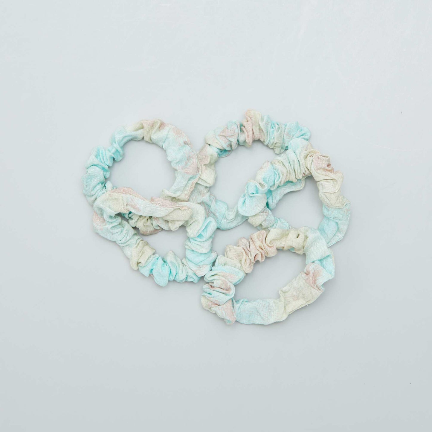 Pack of 5 fabric scrunchies GREEN