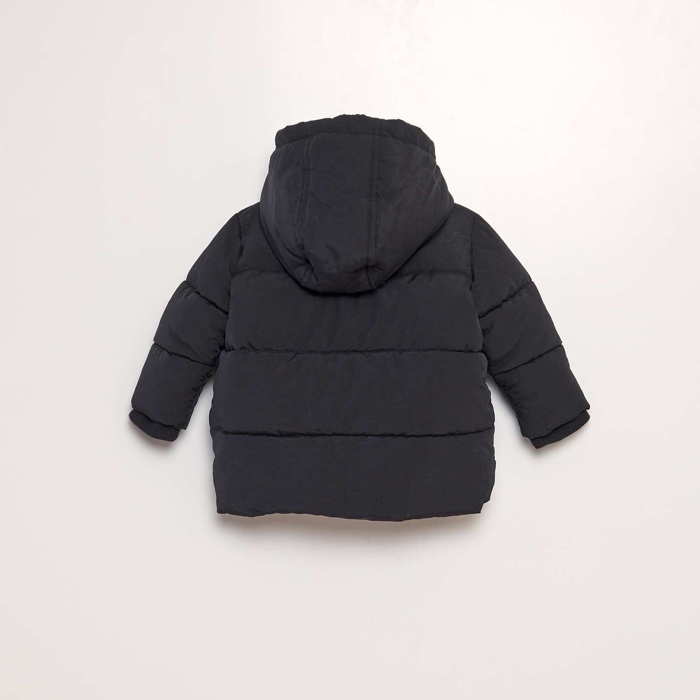 Sherpa padded jacket with hood black