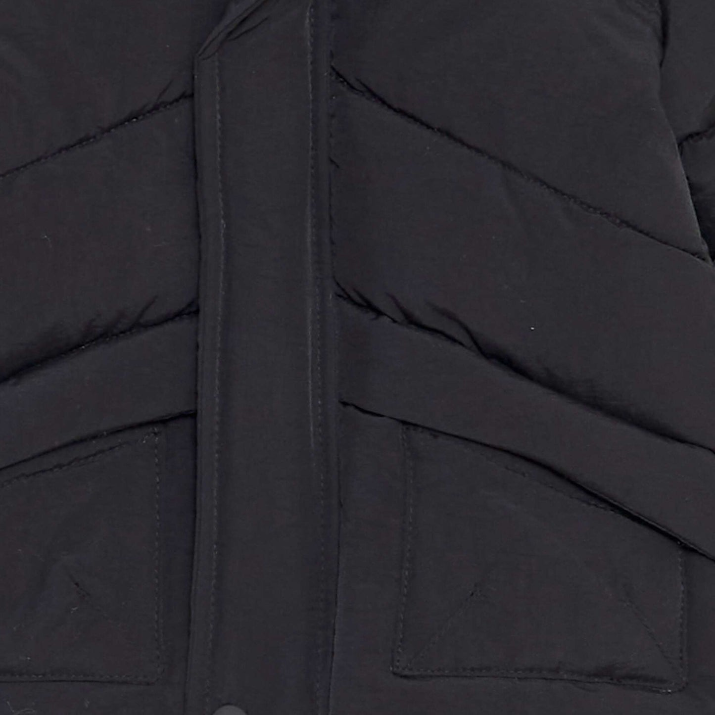 Sherpa padded jacket with hood black