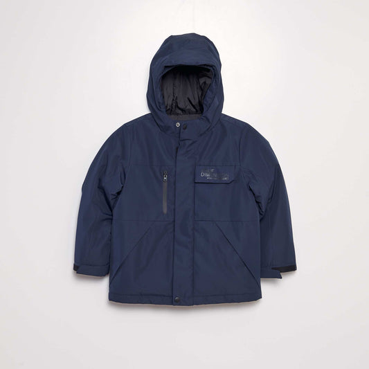 Technical hooded parka BLUE