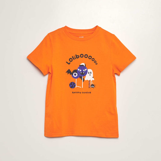 Printed T-shirt - Halloween ORANGE