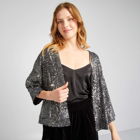 Sequined kimono GREY