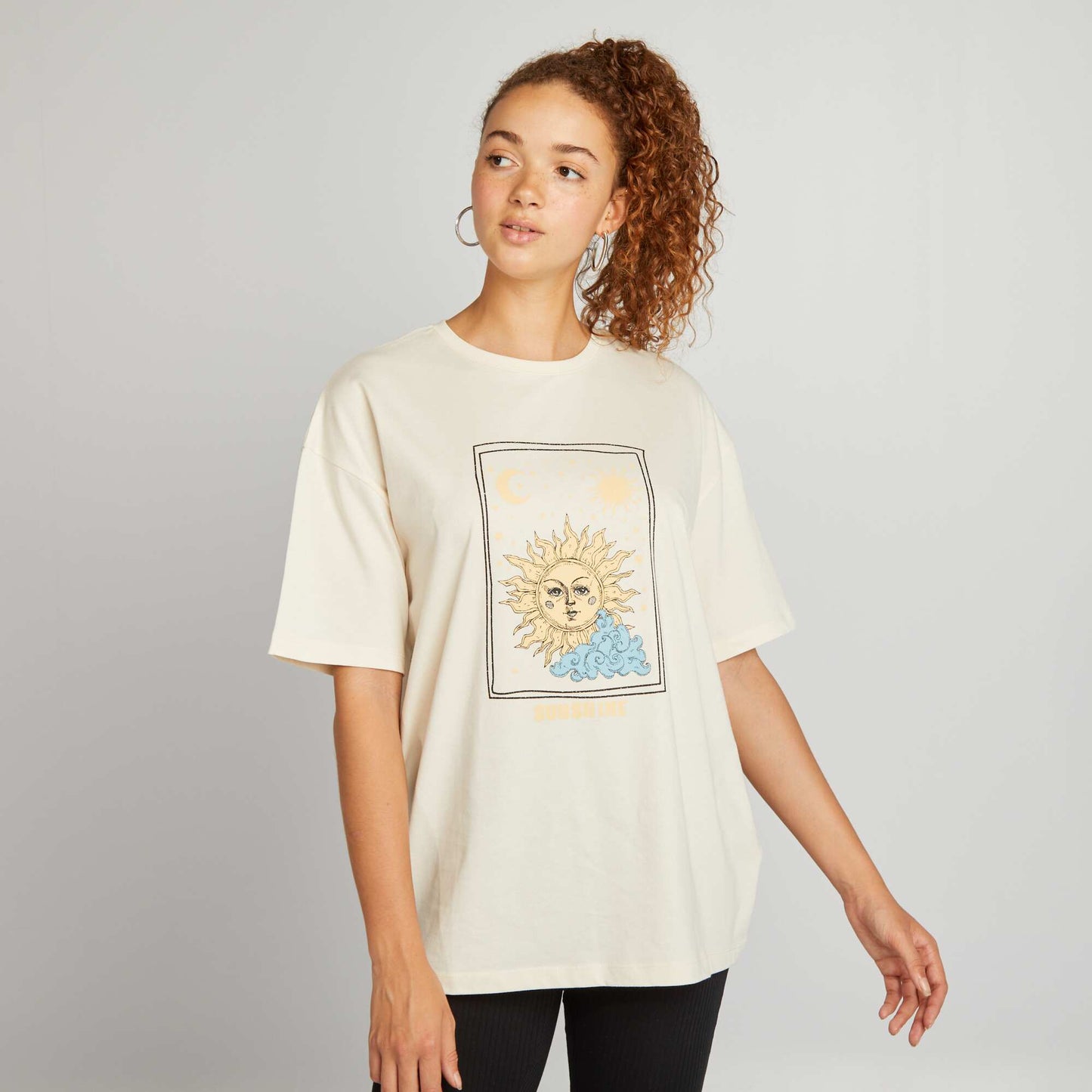 Round-neck jersey T-shirt WHITE