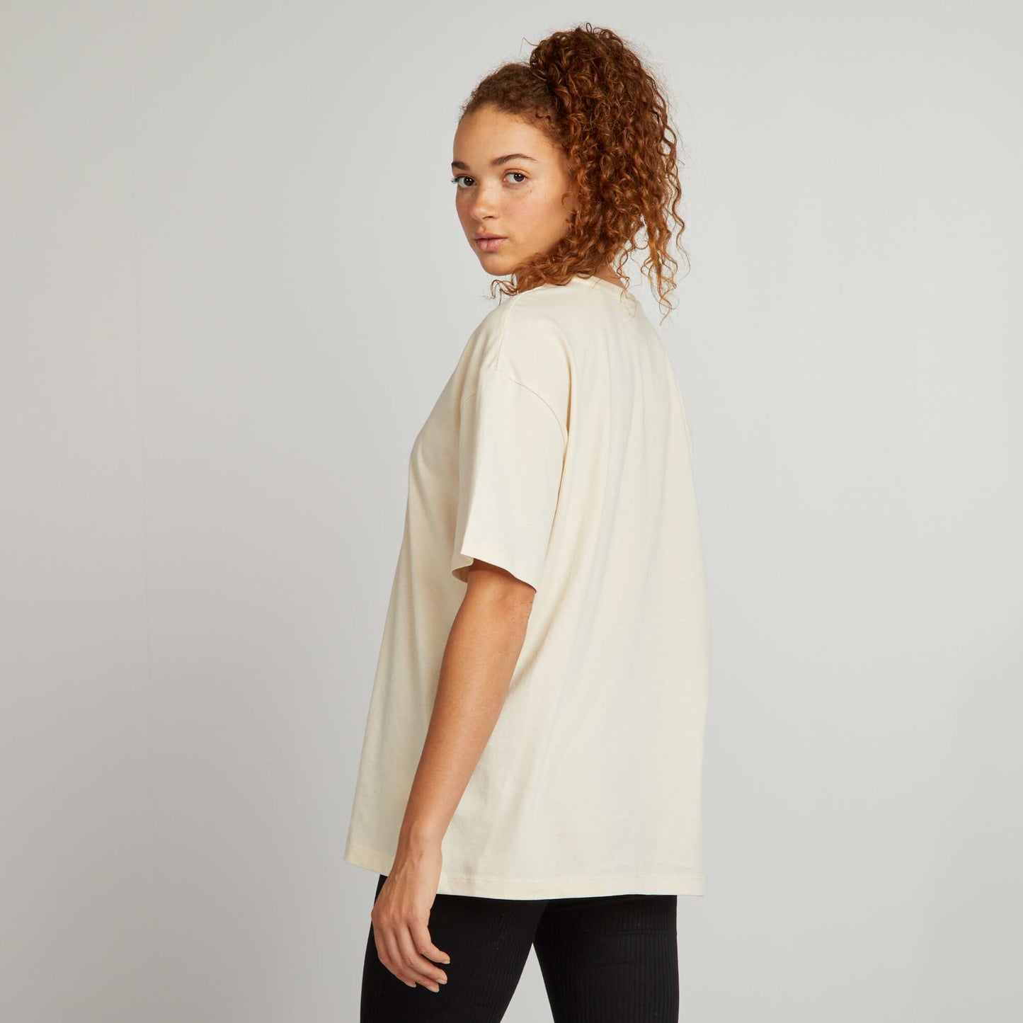 Round-neck jersey T-shirt WHITE