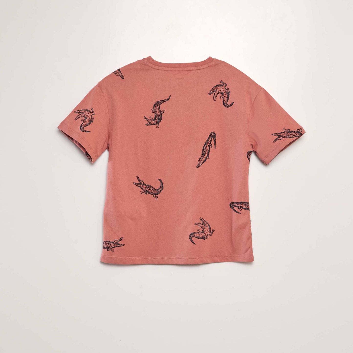 Roomy short-sleeved T-shirt PINK