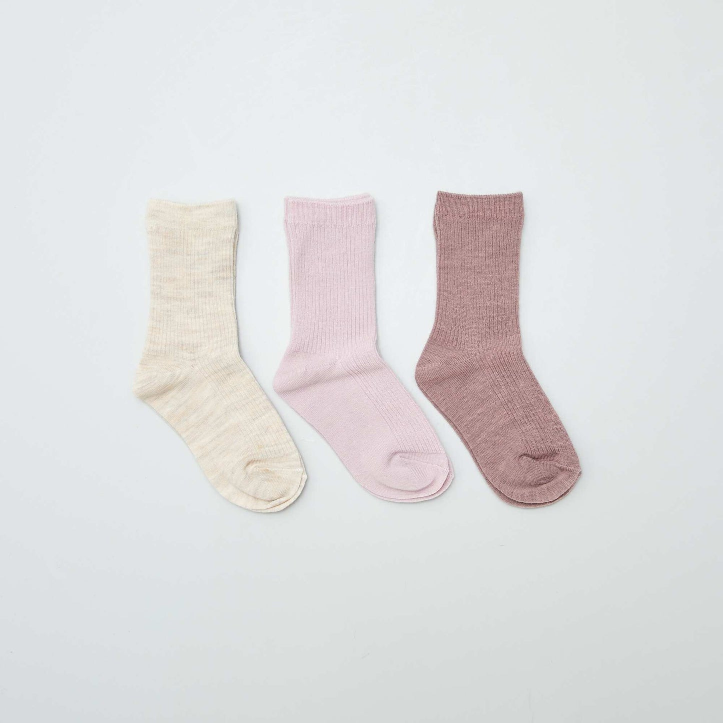 Pack of 3 pairs of warm socks BEIGE