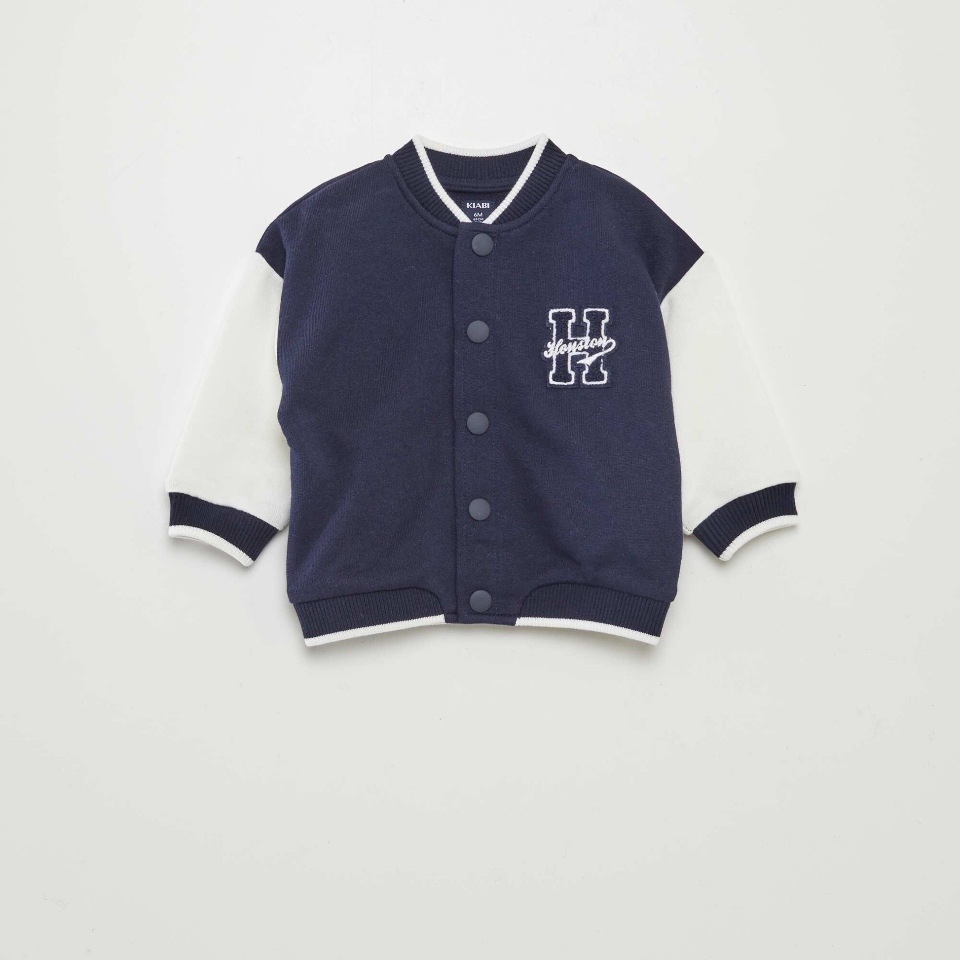 US varsity-style jacket BLUE