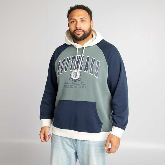 Varsity-style hoodie GREEN