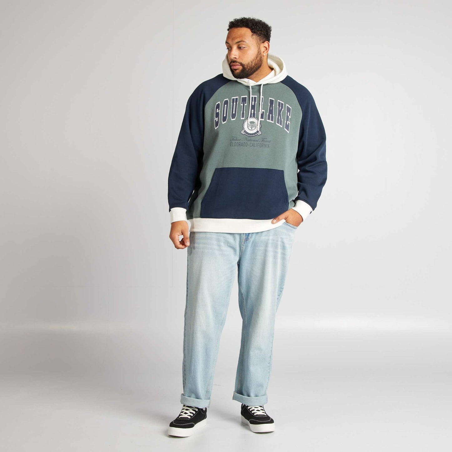 Varsity-style hoodie GREEN