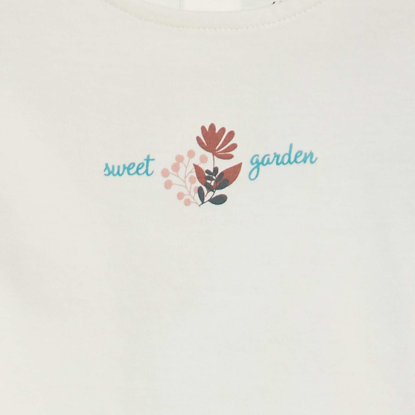 T-shirt with ruffled sleeves WHITE