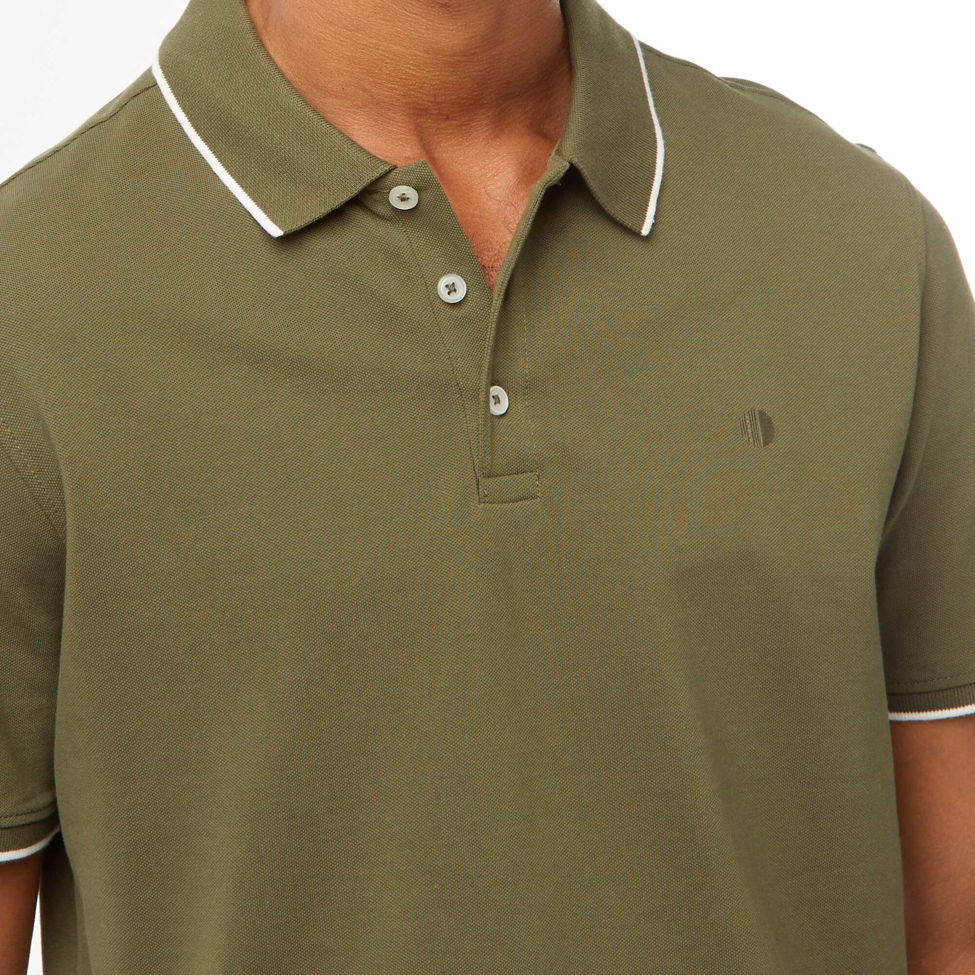 Cotton Piqué Polo Shirt KHAKI