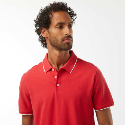 Cotton Piqué Polo Shirt RED