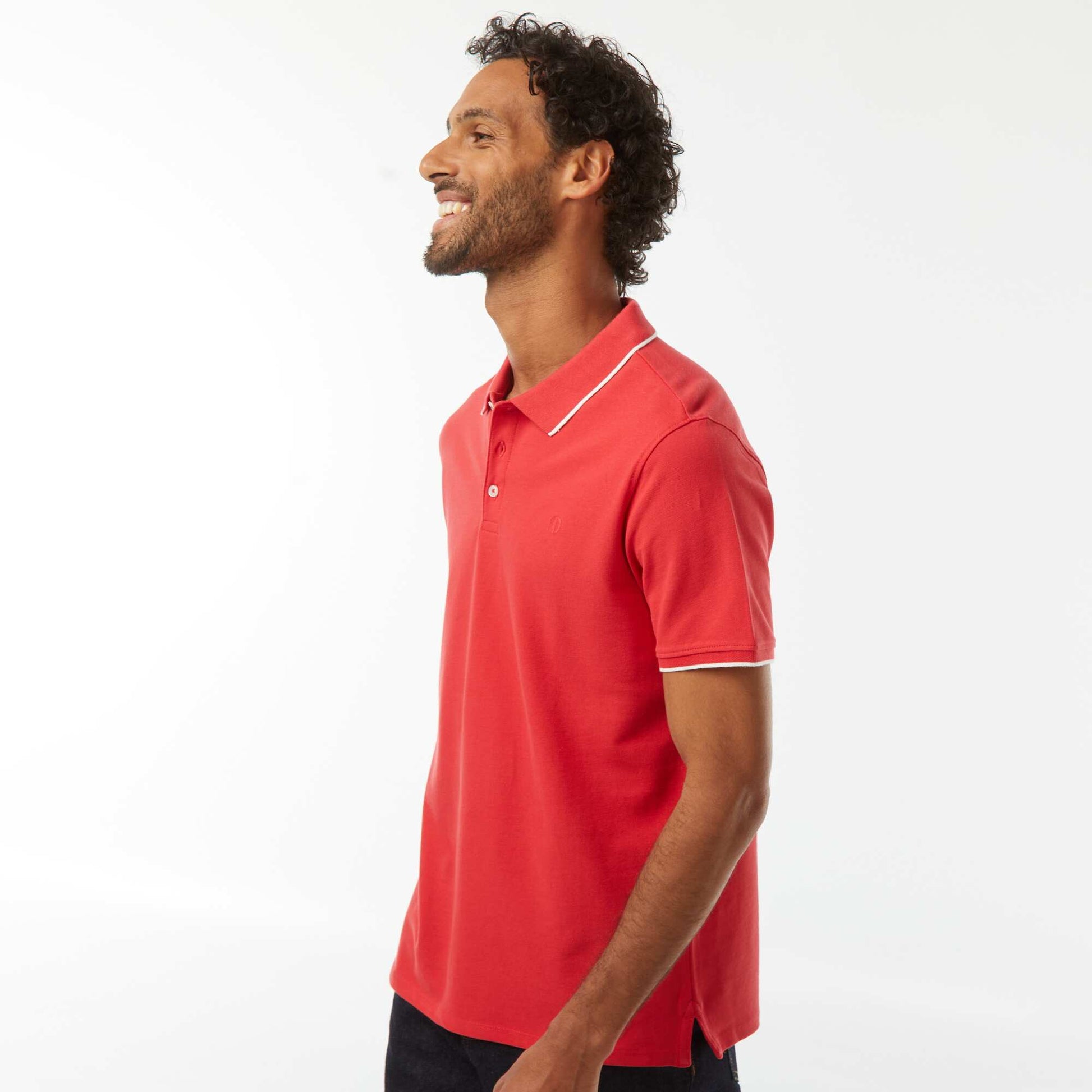 Cotton Piqué Polo Shirt RED
