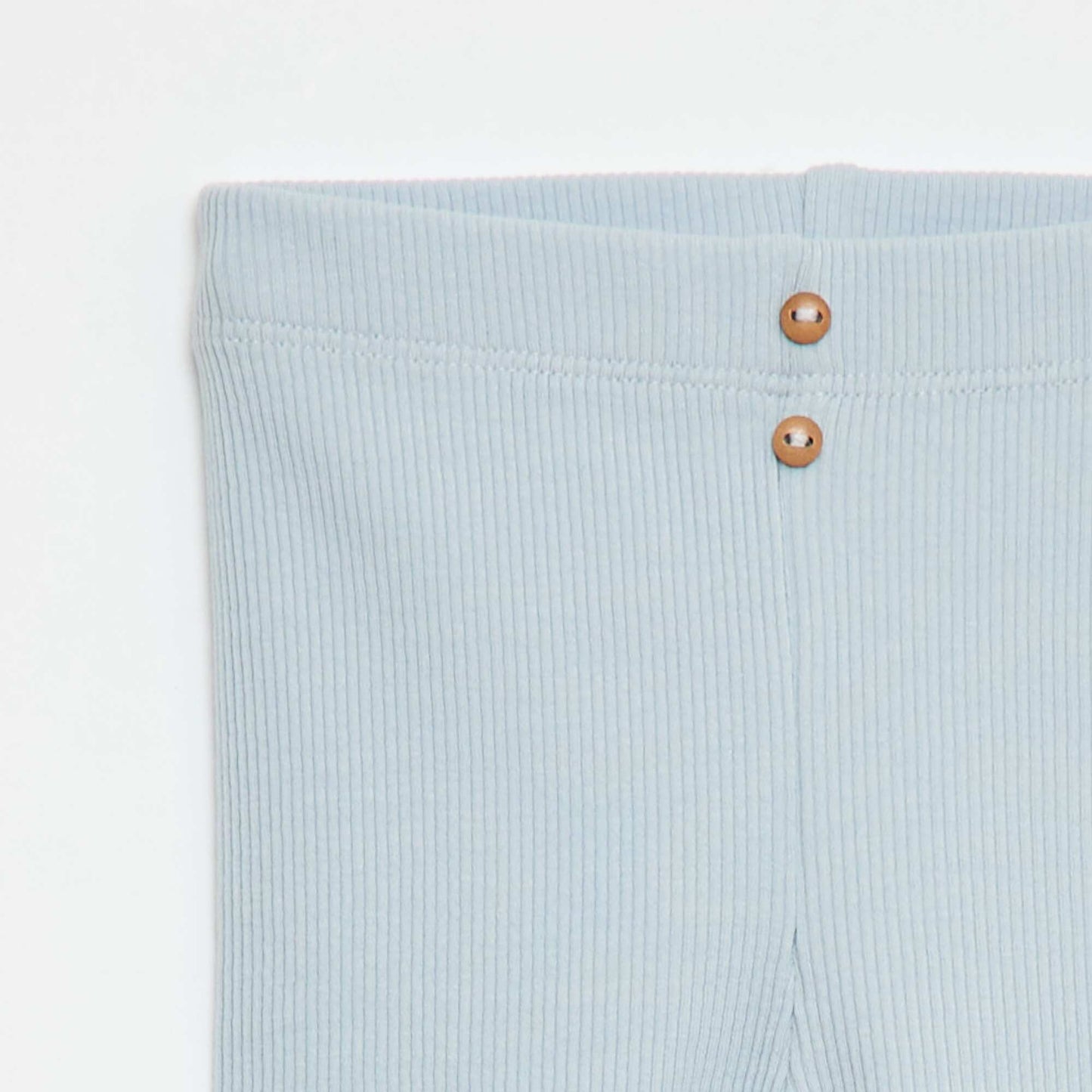 Ribbed leggings with buttons SKY BLUE