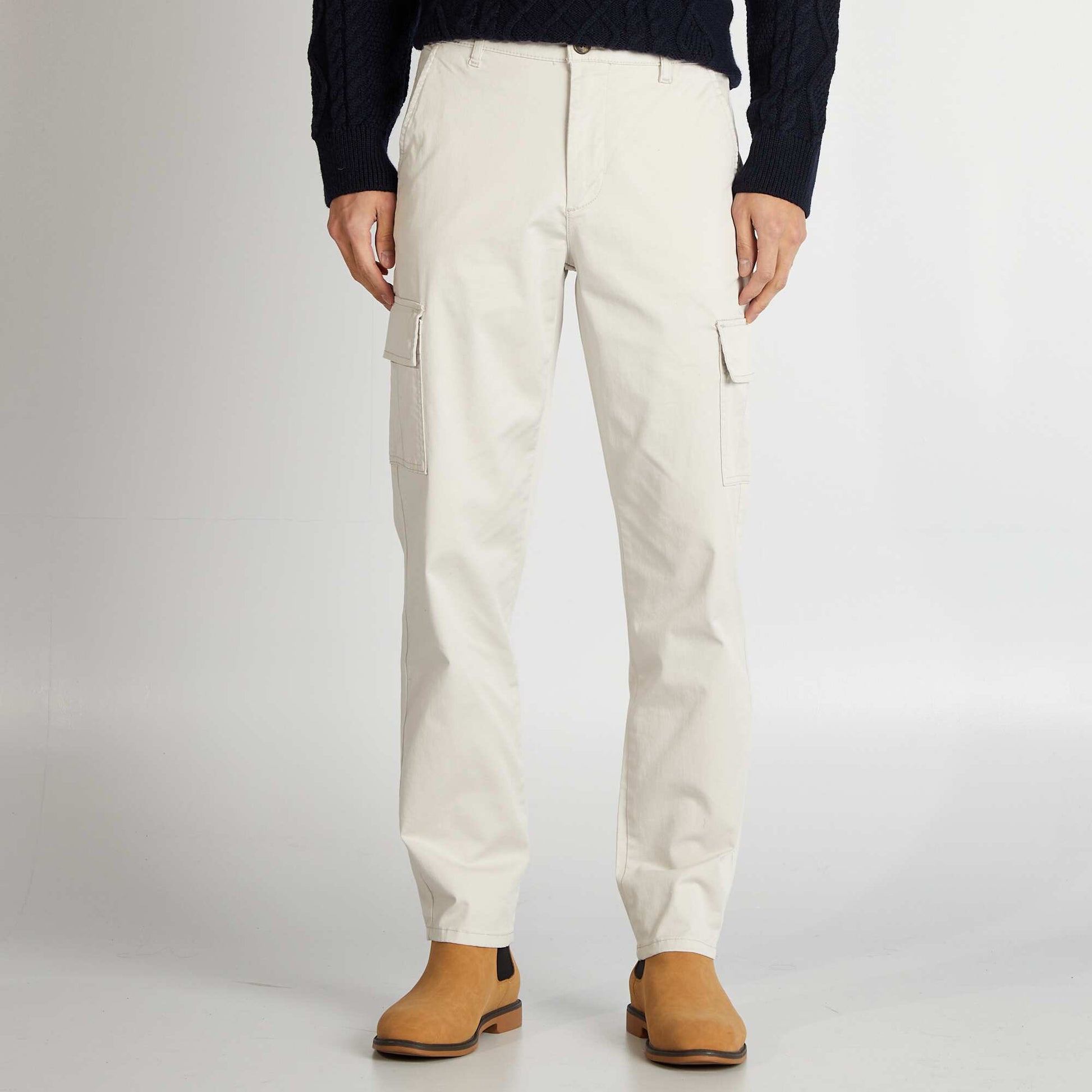 Straight-cut multi-pocket trousers GREY