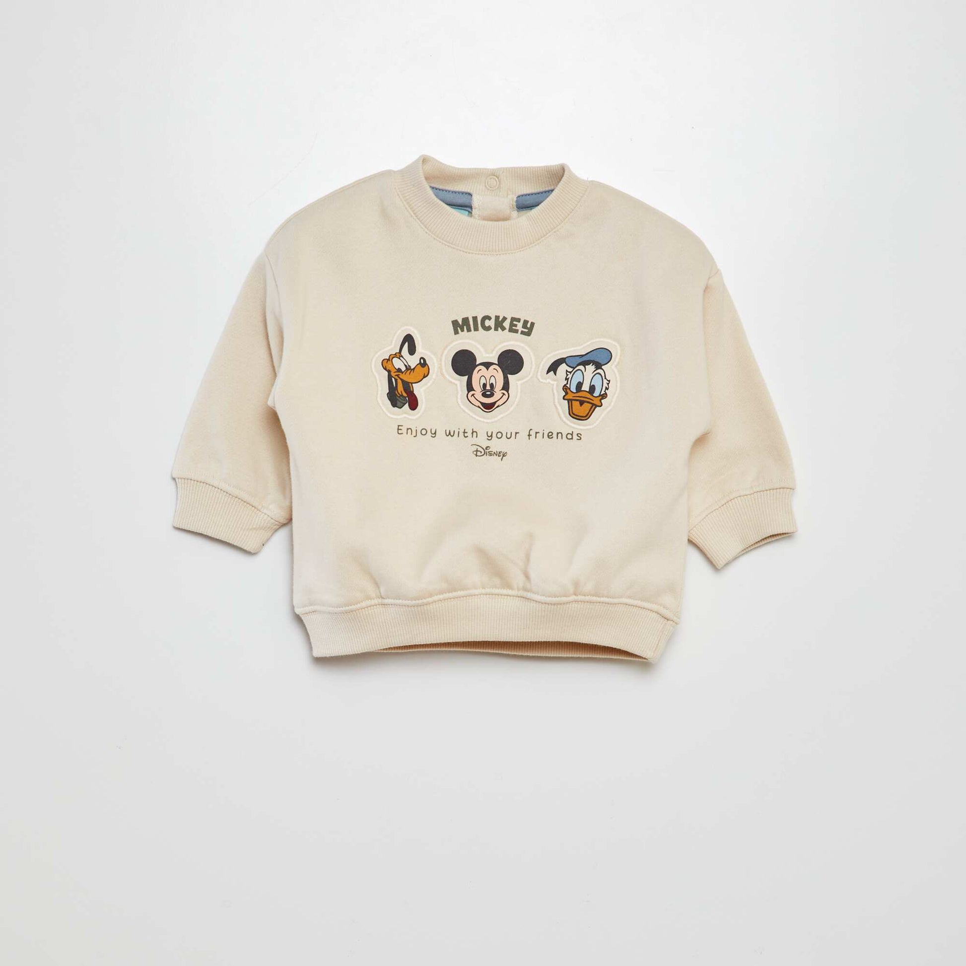'Disney' 'Mickey and friends' sweater with textured print WHITE
