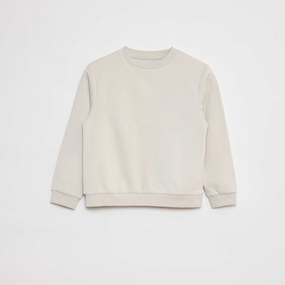 Plain brushed sweatshirt WHITE